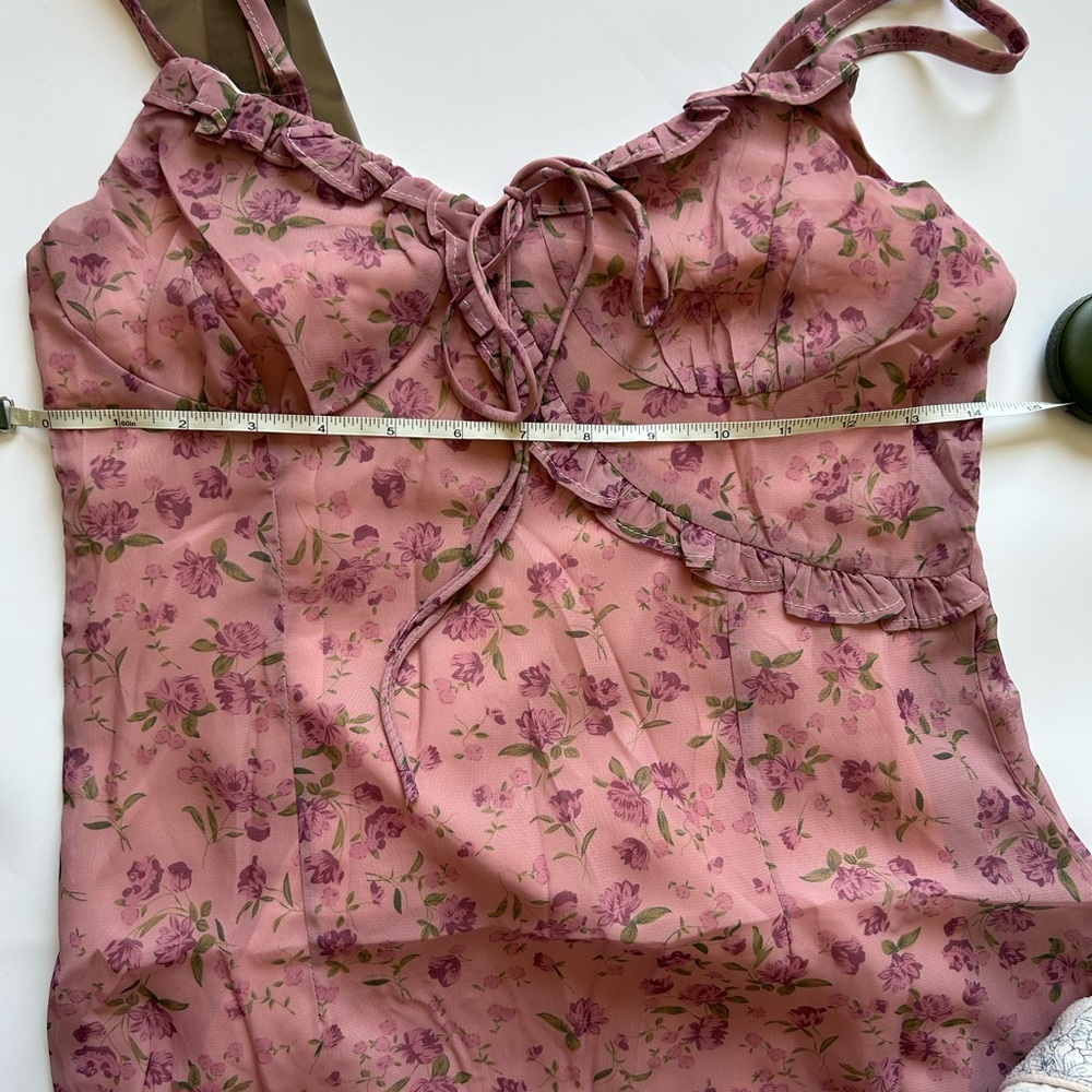 NEW Ruffle Asymmetric Floral Cami Maxi Dress - Picture 5 of 7